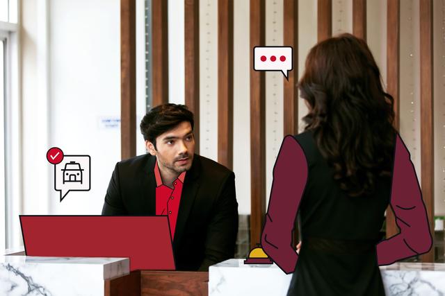 receptionist booking taxi