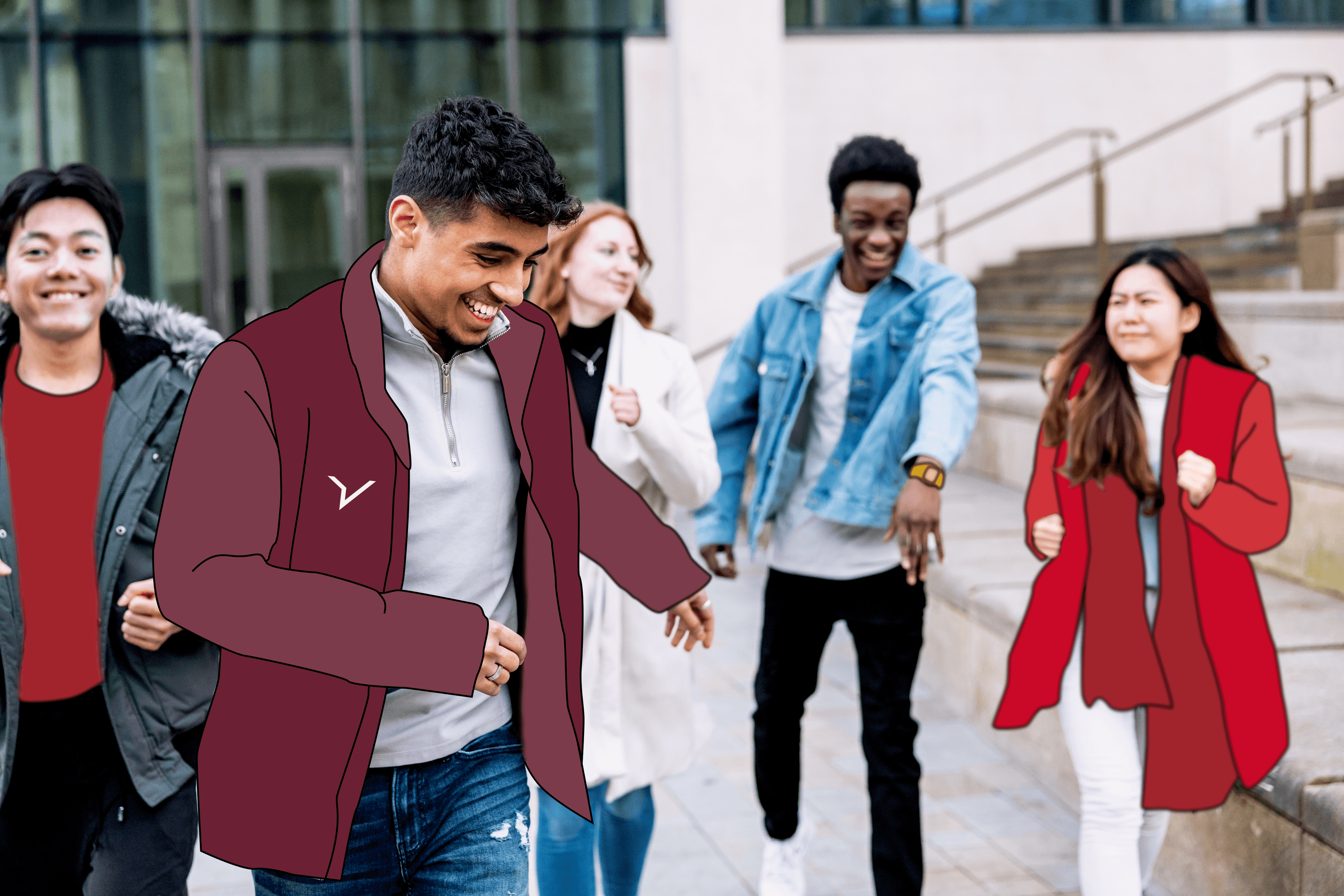 Group of people walking